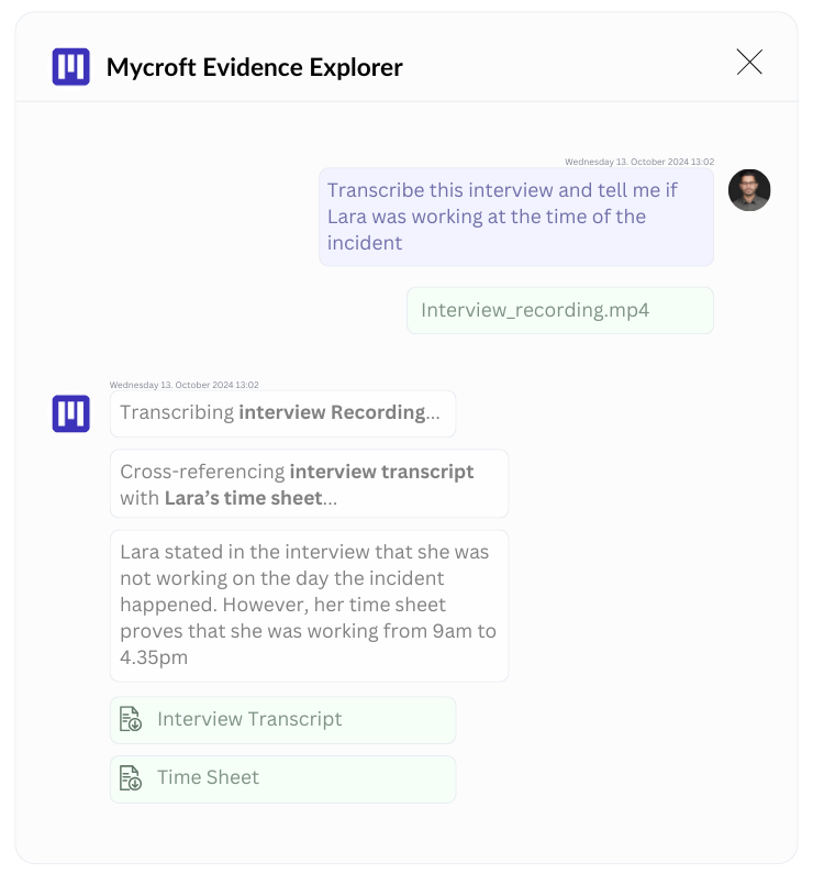 Evidence to Answers